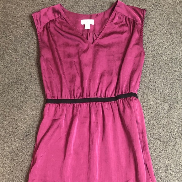LOFT Dresses & Skirts - Ann Taylor Loft V-Neck Tank Shift Dress Fuschia 2